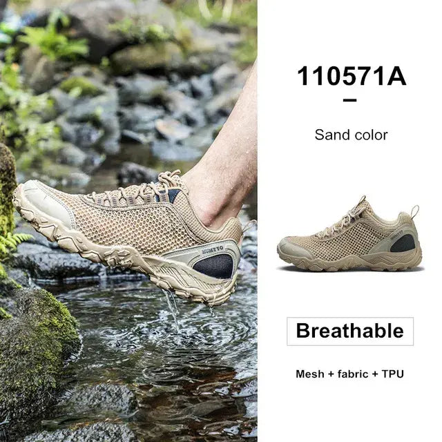 Humtto – chaussures de randonnée en cuir résistantes à l'usure pour hommes, chaussures de Sport en plein air à lacets, baskets d'escalade, de Trekking et de chasse, nouvelle collection